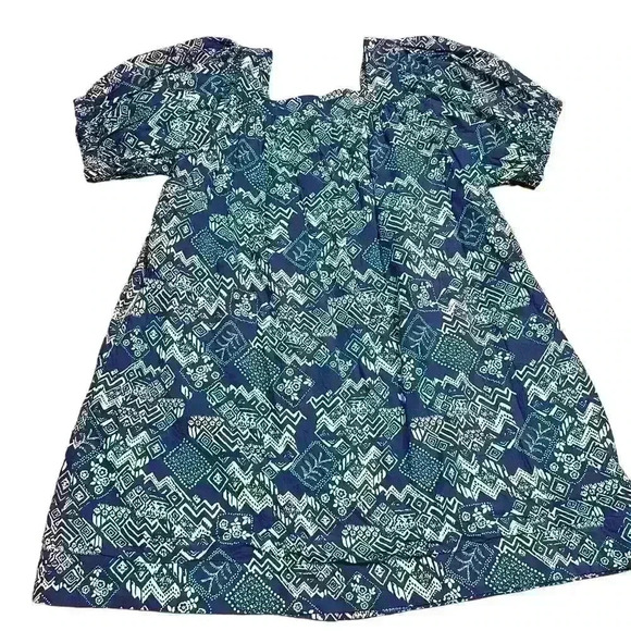 Modafleur Everette Dress Size Medium Puff Sleeves Geometric Floral Mini $160 - Picture 6 of 13